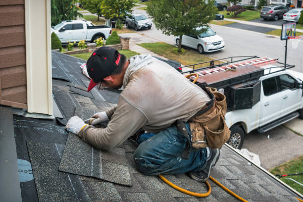 Professional Gutter Repair And Installation technician working in Shelton, WA